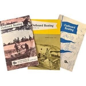 Lot of 3 Vintage Outboard Boating Magazines 1955-1956 Retro Marine Ads